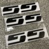 Chevy SS Hard Plastic Red Chrome Black Nameplate Decal Emblem - Image 3