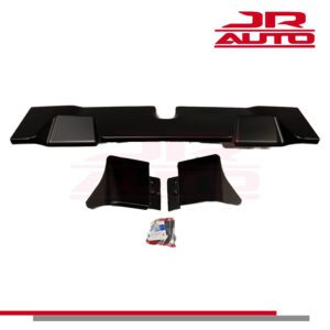 Black Roof Cap Wing Spoiler w/ End Caps for 19-21 Dodge Ram 1500