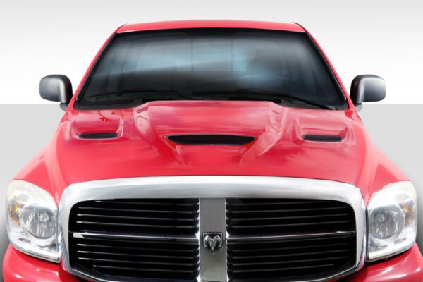 New Hellcat Style Hood for 02-08 Dodge Ram 1500 / 2500 / 3500 - Fiberglass - Image 2
