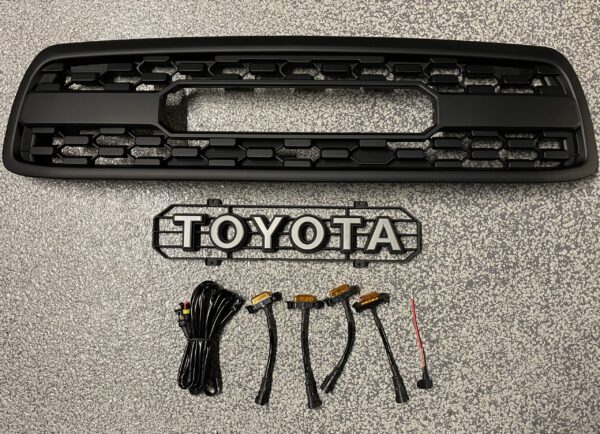 TRD Pro Style Grille Grill w/ Letters & LED Lights 00-02 Toyota Tundra