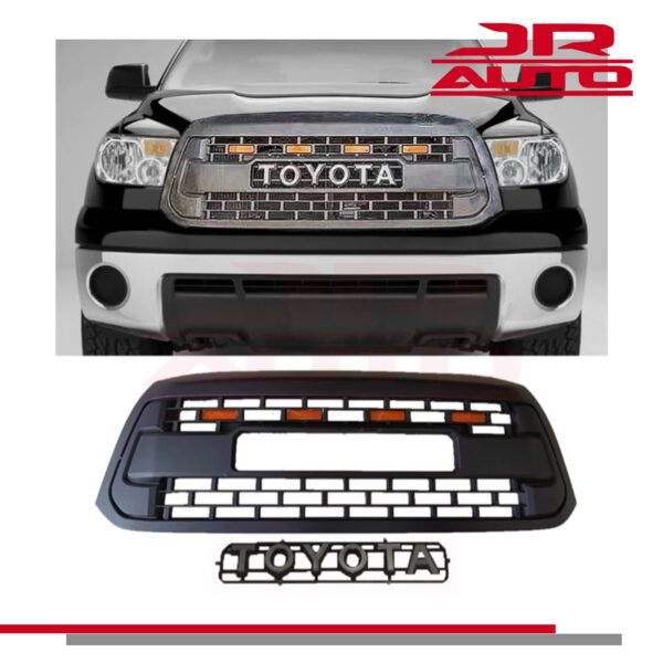 TRD PRO GRILL WITH EMBLEM & LEDS FRONT GRILLE FOR 2007 08 09 10 11 12 13 TOYOTA TUNDRA