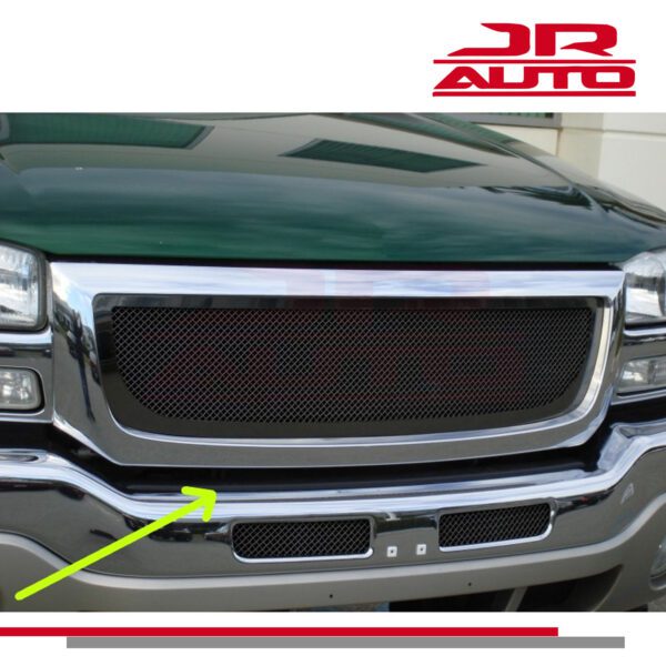 Front Bumper Upper Trim Pad Cover Filler for 2003-2007 GMC Sierra 1500 2500 3500HD SLE Extended Standard SLT WT Crew 03-07