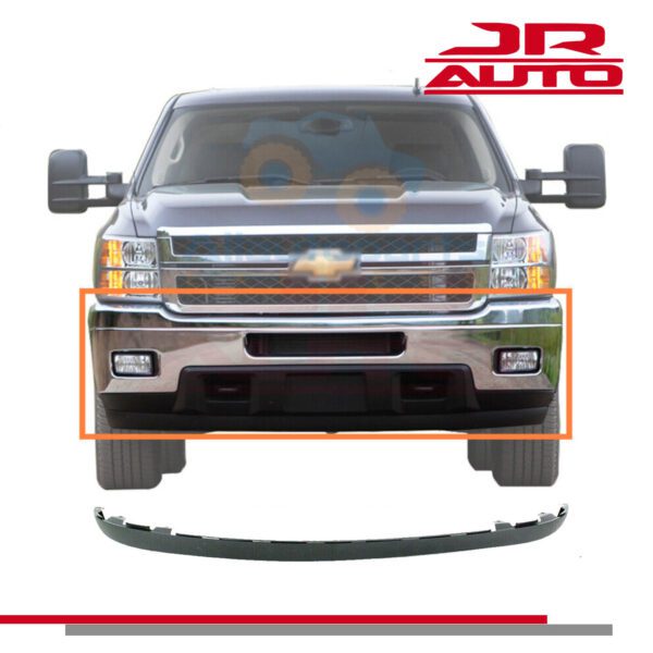 Front Upper Bumper Lower Valance Extension Trim For 2011-2014 Chevrolet Silverado 2500 HD Air Deflector