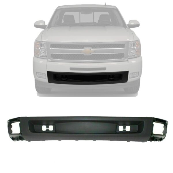 Front Bumper Valance with Tow Hooks Holes For 07-13 Chevy Silverado 1500