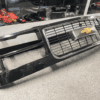 : 88-98 Cheyenne 350SS Chevy Sierra OBS Black Grille-Chrome Applique with Mexico Bowtie Emblem C1500 K1500 C/K - Gold/Metallic Grey