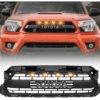2012-2015 Toyota Tacoma TRD Pro-Style Grill Grille Letters Logo & Amber LED Lights