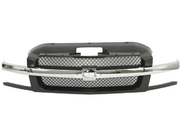 02-06 Chevrolet Avalanche Chrome Black Front Main Mesh Grille 2002-2006 Chevy