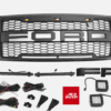 17 19 Raptor Style Grille For Ford F250 F350 Super Duty Gloss Black