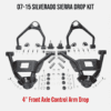 07 - 15 Chevrolet Silverado / GMC Sierra 1500 Control Arms 4 inches Drop Kit